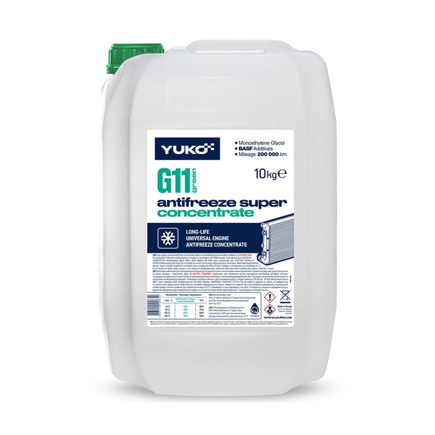 Антифриз Yuko CONCENTRATE G11 зелен. ПЕ кан.9л (10 кг.) (4823110400654) - изображение 1