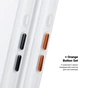 Чохол до мобільного телефона Armorstandart Unit MagCase Apple iPhone 17 Clear Silver + Orange Button Set (ARM90581) - зменшене зображення 5