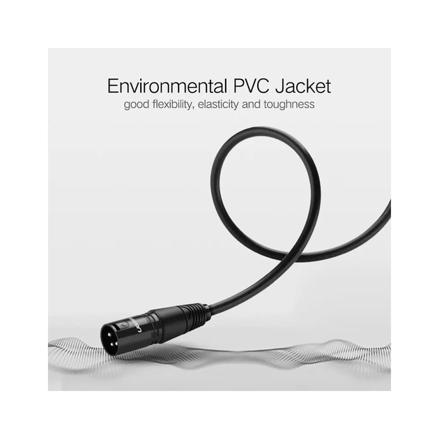 Кабель мультимедійний XLR M to XLR F 5.0m AV130 black Ugreen (20712) - picture 9