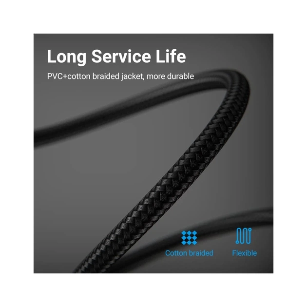 Патч-корд 5м, S/FTP cat 8 RJ-45 COPPER black Vention (IKGBJ) - picture 8