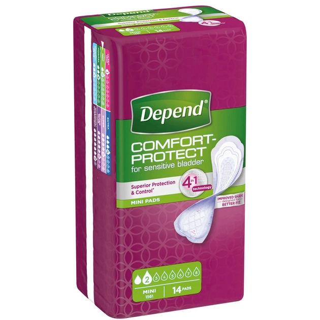Урологічні прокладки Depend Comfort-Protect Mini Pads 14 шт. (5029053561646) - зображення 2