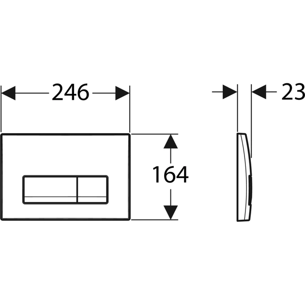 Панель змиву Geberit Delta50 чорний (115.119.DW.1) - picture 2