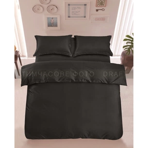 Постільна білизна Ardesto Mix&Match Premium сатин чорний євро 200х220 (ART2022SL) зображення 1