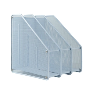 Лоток для паперів Axent вертикальний 3-в-1, металевий, білий (2128-21-A) зображення 1