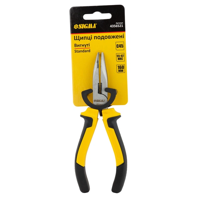 Плоскогубці Sigma довгогубці вигнуті 160мм Standard (4356521) (4356521) - picture 3