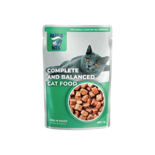 Вологий корм для кішок Mis Kiss з качкою в соусі 100 г (4820164440193/4820111141470) зображення 1