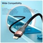 Дата кабель USB 2.0 AM to Lightning 2.0m 2.4A black Essager (EXCL-XCA01) - зменшене зображення 8