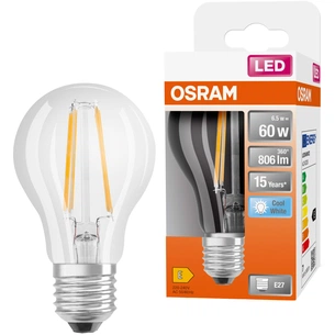 Лампочка Osram LED CL A60 6,5W/840 230V FIL E27 (4058075112308) зображення 1