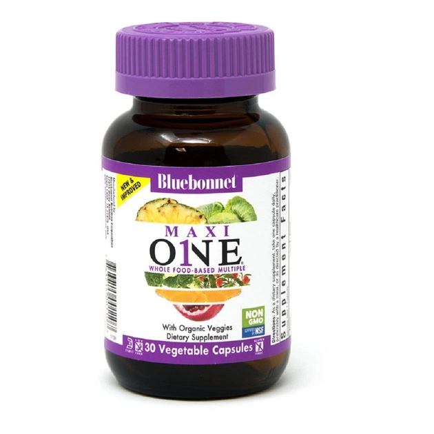 Мультивитамин Bluebonnet Nutrition Мультивитамины c железом, MAXI ONE With Iron, 30 вегетариан (BLB0110) - изображение 1