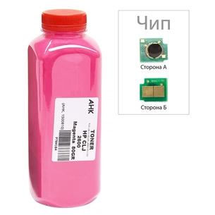 Тонер AHK HP CLJ 1600/2600/2605, 80г Magenta + chip (1500190) зображення 1