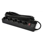 Мережевий фільтр живлення Patron 10 m3*1mm2 (SP-10510) 5 розеток BLACK (EXT-PN-SP-10510) - зменшене зображення 1