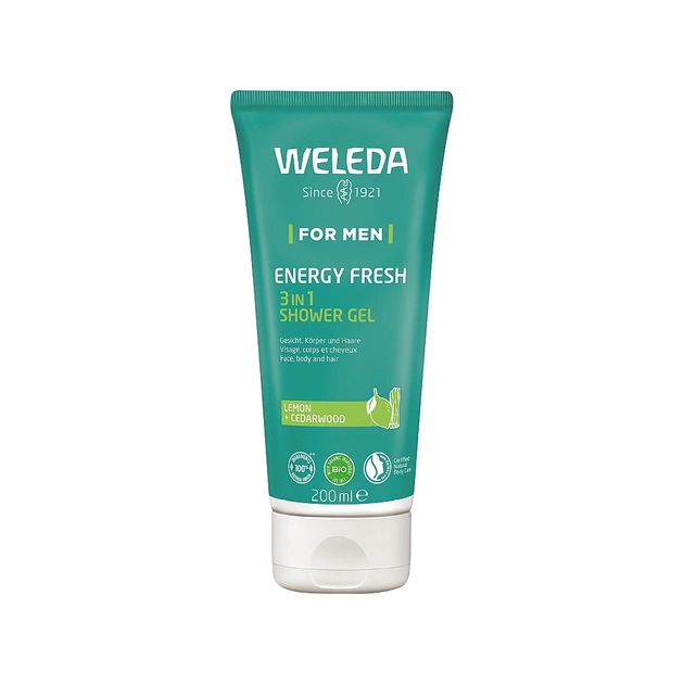 Гель для душу Weleda Energy Fresh Shower Gel 3 в 1 200 мл (7611916558283) - picture 1