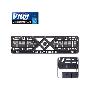 Рамка номерного знака Vitol з рельєфним написом SUZUKI (RN-VCH-15650-SR-SZ-BN) изображение 1