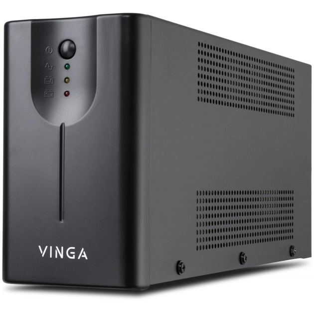 Пристрій безперебійного живлення Vinga LED 600VA metal case with USB (VPE-600MU) - зображення 1