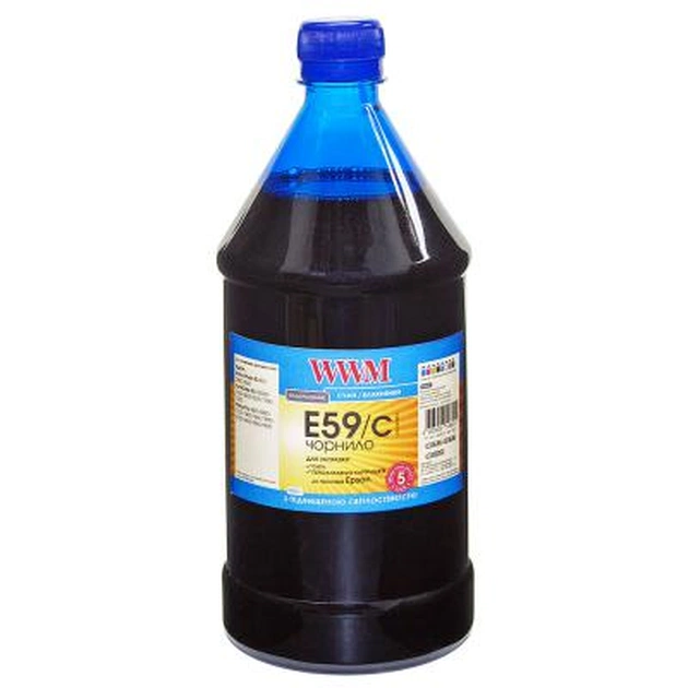 Чернила WWM Epson StPro 7700/9700/9890 1000г Cyan Water-soluble (E59/C-4) - изображение 1