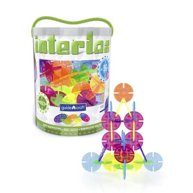 Конструктор Guidecraft Interlox Discs Диски 96 деталей (G16834) - изображение 1