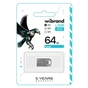 USB флеш накопичувач Wibrand 64GB Hawk Silver USB 2.0 (WI2.0/HA64M1S) - зменшене зображення 2