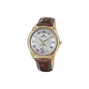 Наручний годинник Seculus 4483.2.1069 pvd-y, white dial, brown leather зображення 1