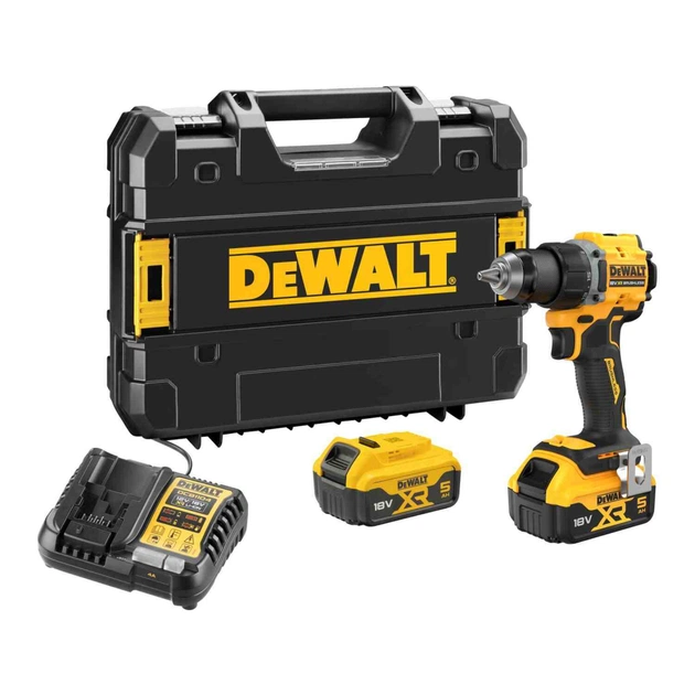Шуруповерт DeWALT XR Li-Ion 18V, 2x5Ah, 74 Нм, 0-450/0-1650 об/хв, 1.12 кг, TSTAK (DCD794P2T) - picture 6