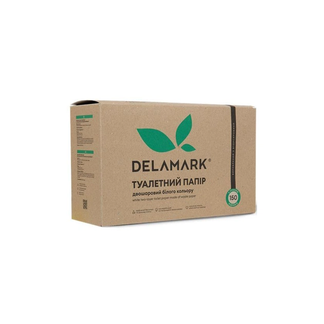 Туалетний папір DeLaMark 2 шари 150 відривів 6 рулонів (4820152331045) - изображение 1