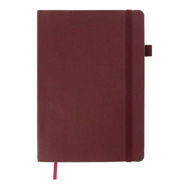 Книга записна Buromax Brief 96 аркушів А5 у клітинку темно-червоний (BM.295104-13) - зображення 1