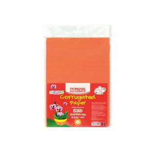 Кольоровий картон Maxi A4 Гофрокартон неоновий 21х29,7 см червоний (MX61902) зображення 1