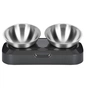 Посуд для котів Lapka Годівниця подвійна з металевими мисками (LPK-27) - зменшене зображення 1