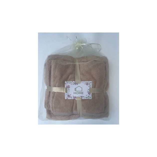 Рушник Idea Home набір банний 35х75+70х140см мікрофібра Beige (6732638) - изображение 1