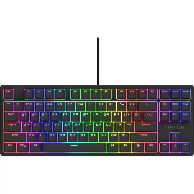 Клавіатура Hator Rockfall 2 Optica TKL Black USB Black (HTK-730) - зображення 1