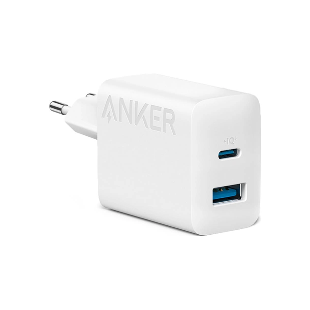 Зарядний пристрій Anker PowerPort 20W USB-C + USB-A White (A2348G21) - зображення 1