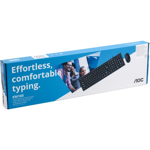 Комплект AOC KM160B USB UA Black (KM160B/97) - изображение 12