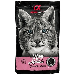 Вологий корм для кішок Alpha Spirit старше 1 року з шинкою 85 г (8436586311582) зображення 1