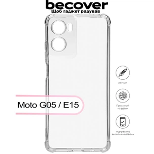 Чохол до мобільного телефона BeCover Anti-Shock Motorola Moto G05 / E15 Clear (713470) зображення 1