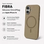 Чохол до мобільного телефона BeCover FIBRA Silicone OmniMag Apple iPhone 16 Brown (716224) - зменшене зображення 3