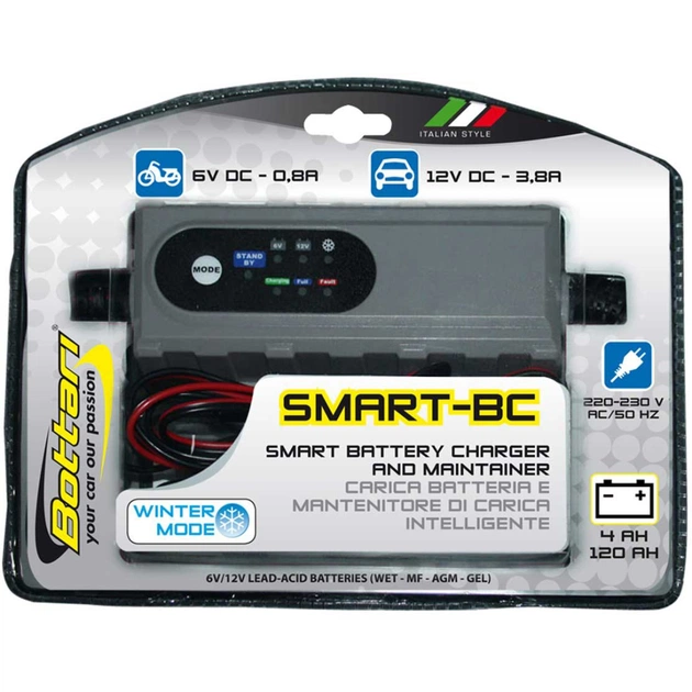 Зарядний пристрій для автомобільного акумулятора Bottari 0,8/4,2a 6v/12v "SMART BC" (28109-IS) - picture 3