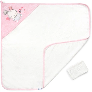 Рушник для купання Miniworld куточок з рукавичкою (15993-pink) зображення 1