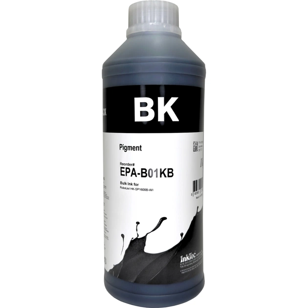 Чорнило InkTec Epson RobotJet HK-SP1600B-WI, 1л, Black, pigment (EPA-B01KB) - зображення 1