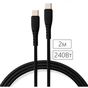 Дата кабель USB-C to USB-C 2.0m 240W Chip Silicon Black Vinga (VCDCCC2242SB) - зменшене зображення 4