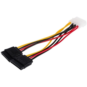 Кабель живлення Molex to 2xSATA 0.2m Atcom (16148) зображення 1