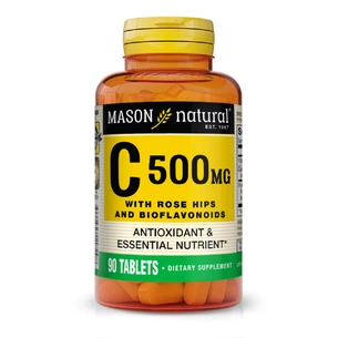Вітамін Mason Natural Вітамін C 500 мг з шипшиною і біофлавоноїдів, Vitamin C With (MAV11729) зображення 1