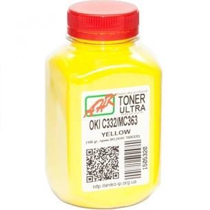 Тонер AHK OKI C332/MC363, 100г Yellow (1505320) зображення 1