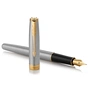 Ручка пір'яна Parker P РП Sonnet F32G Тартан срібло+позолота (F32G) - зменшене зображення 3