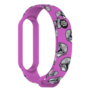 Ремінець до фітнес браслета Armorstandart This is the Way для Xiaomi Mi Band 7/6/5 Dark Lord helmet Pu (ARM59259) зображення 1