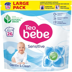 Капсули для прання Teo bebe Cotton Soft Сaps Sensitive 26 шт. (3800024048333) зображення 1