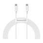 Дата кабель USB-C to USB-C 1.0m 100W white Baseus (CATYS-B02) - зменшене зображення 1