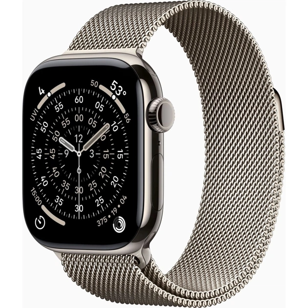 Смарт-часы Apple Watch Series 11 GPS + Cellular 42mm Natural Titanium Case with Natural Milanese Loop (MF8P4RK/A) - изображение 1
