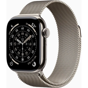 Смарт-годинник Apple Watch Series 11 GPS + Cellular 42mm Natural Titanium Case with Natural Milanese Loop (MF8P4RK/A) зображення 1