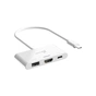 Концентратор J5create USB-C 3-in-1 HDMI + USB + USB-C PD white (JCA399-N) - зменшене зображення 1