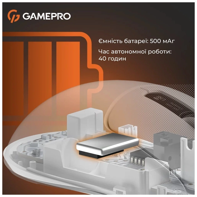 Мишка GamePro Genesis Ranker Wireless/Bluetooth/USB White (GM012W) - picture 4