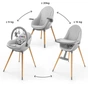 Стульчик для кормления Kinderkraft 2 в 1 Fini Up Grey (5902533930111) - уменьшенное изображение 6